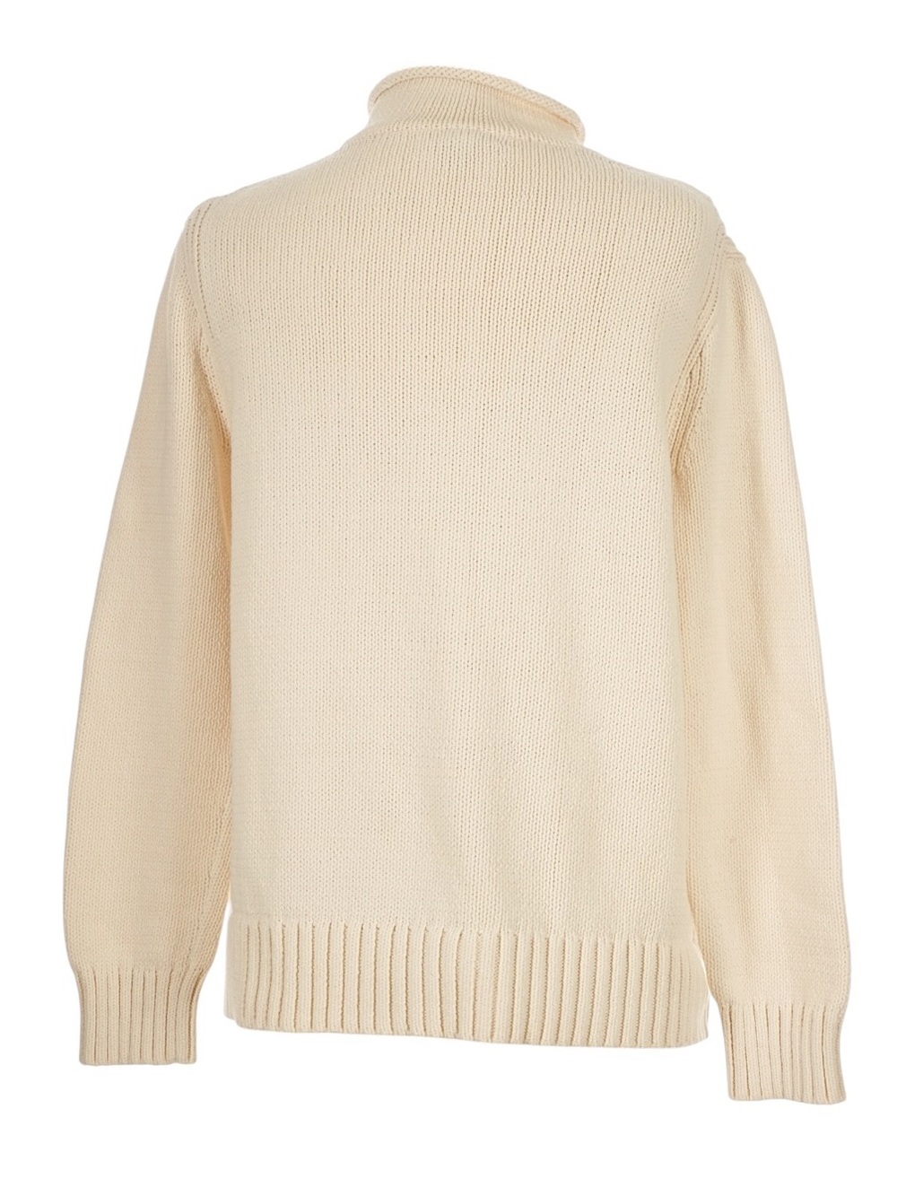 J. Crew 1988 Rollneck Sweater Size Large Cream Nautical Fisherman Preppy - Picture 2 of 7